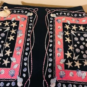 Talbots Seashells Sz 18 Mini Skirt